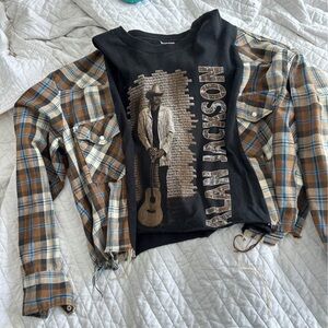 ALAN JACKSON reworked flannel shirt